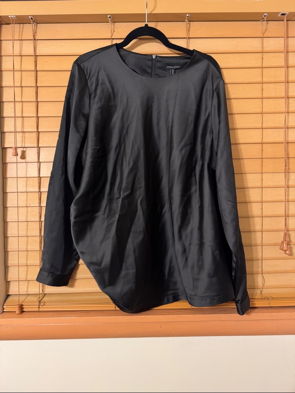 Universal Standard Lucia LS Satin Gathered Tie Top - New with tags, never worn